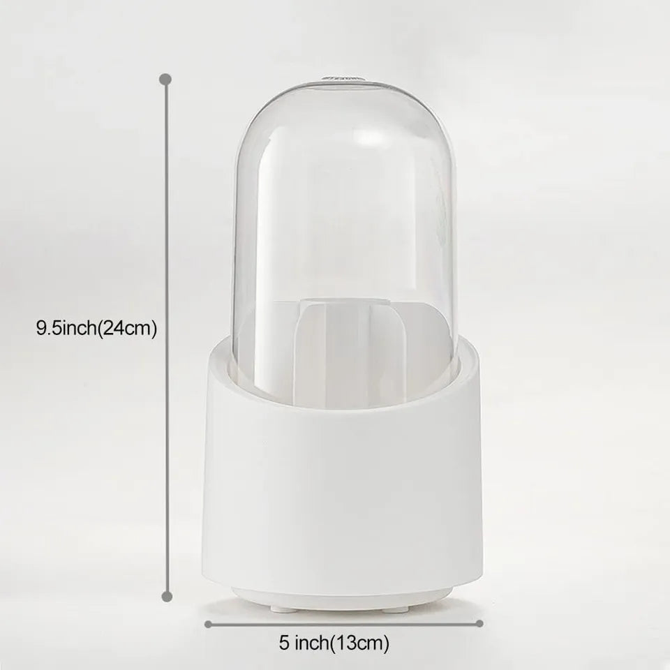 360° Rotating Makeup Brush Organizer