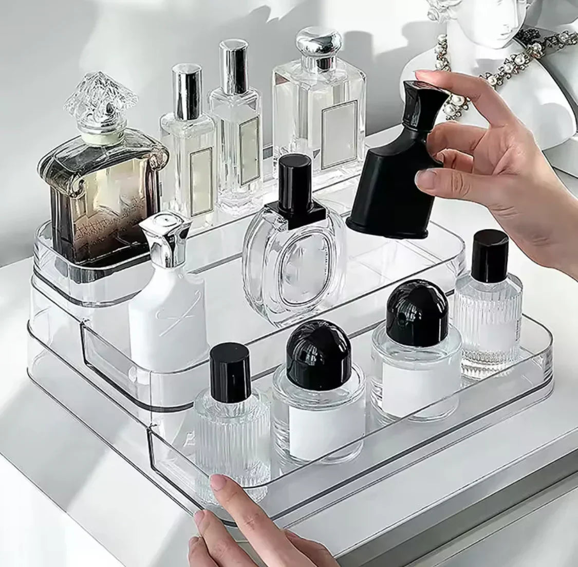 3-Tier Acrylic Desktop Perfume Organizer