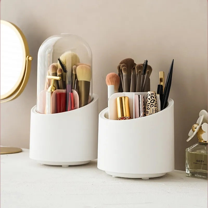 360° Rotating Makeup Brush Organizer
