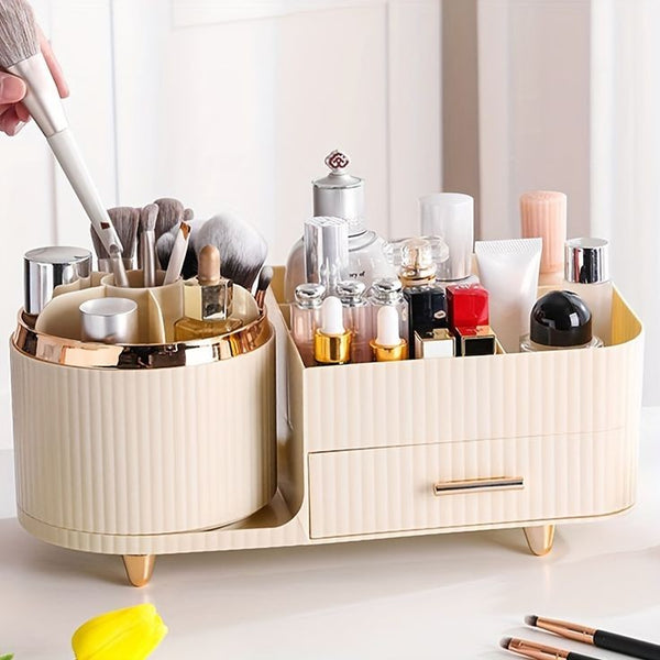 Rotating Brush Holder & Cosmetic Organizer