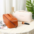 Leather Cosmetic Organizer Pouch