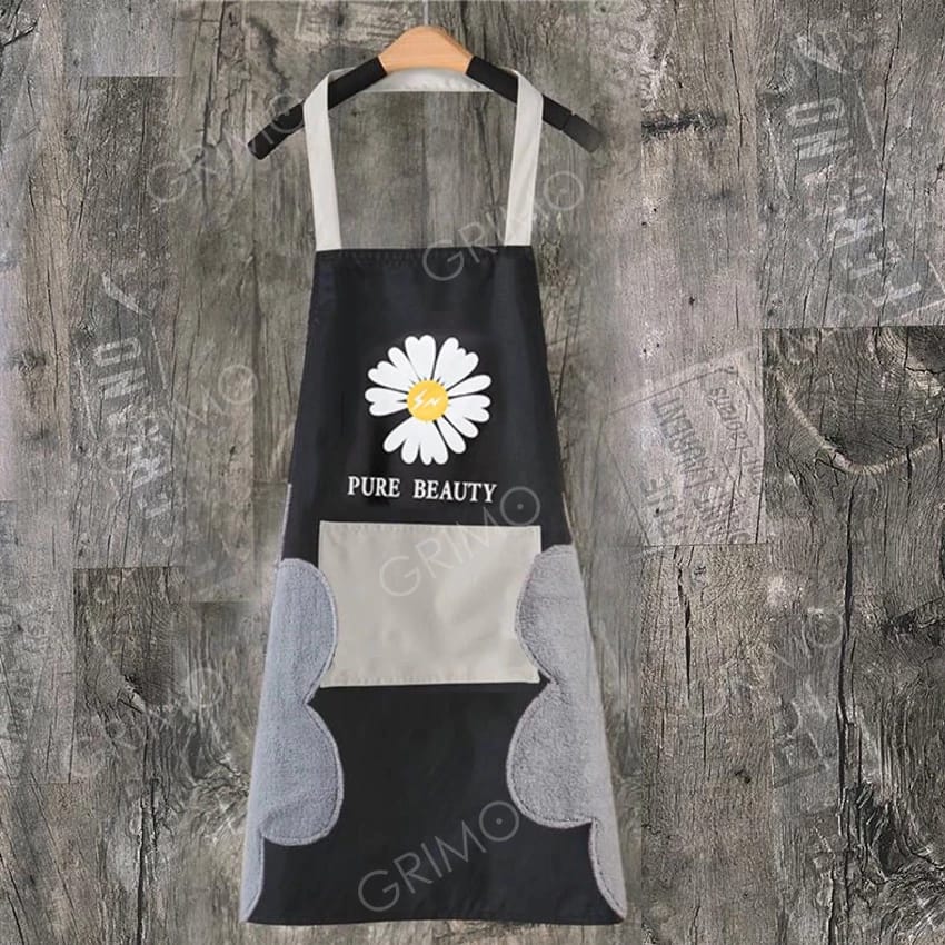 Kitchen Apron Waterproof Hand-Wiping With Pocket