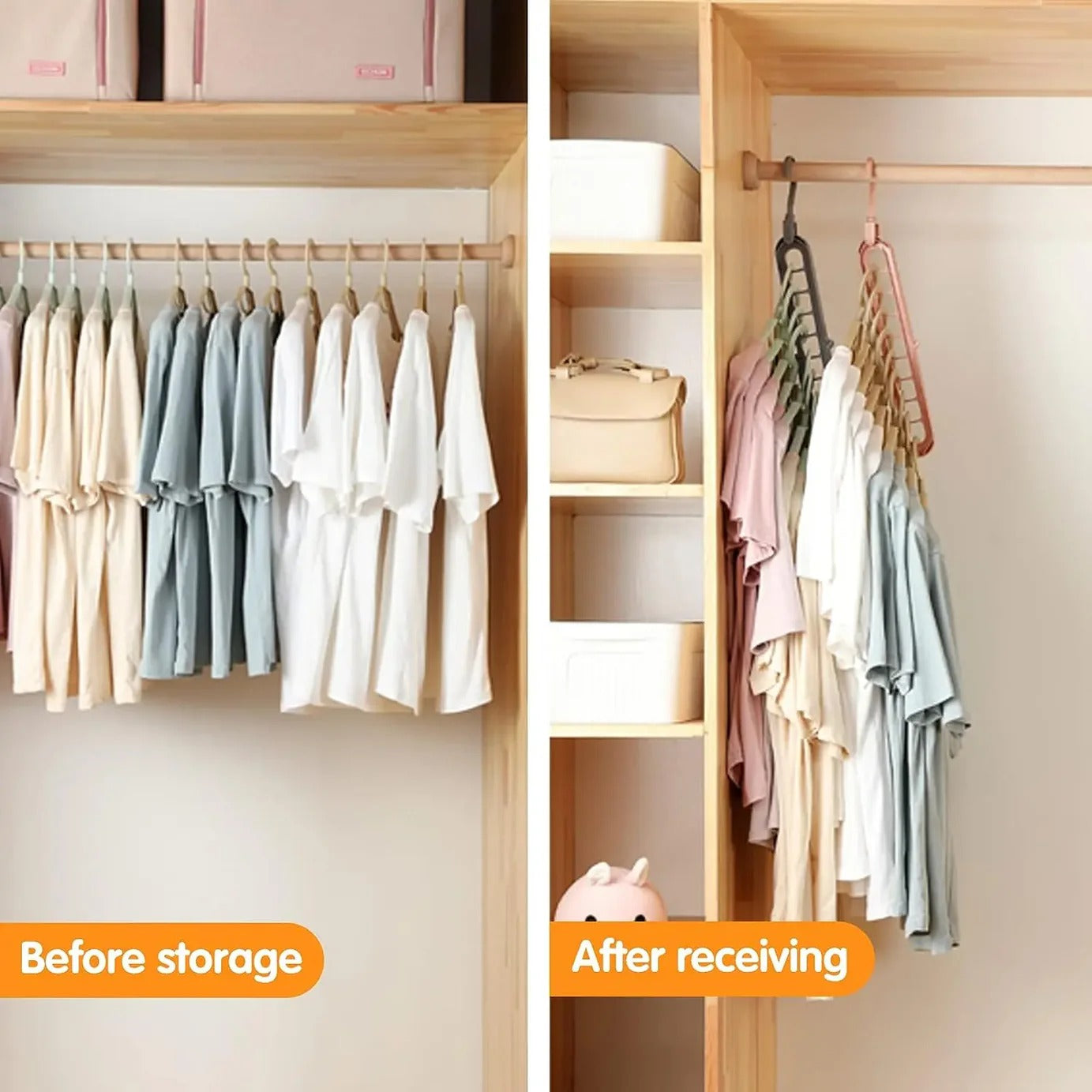 9 Hole Rotatable Hanger Space Saving Organizer
