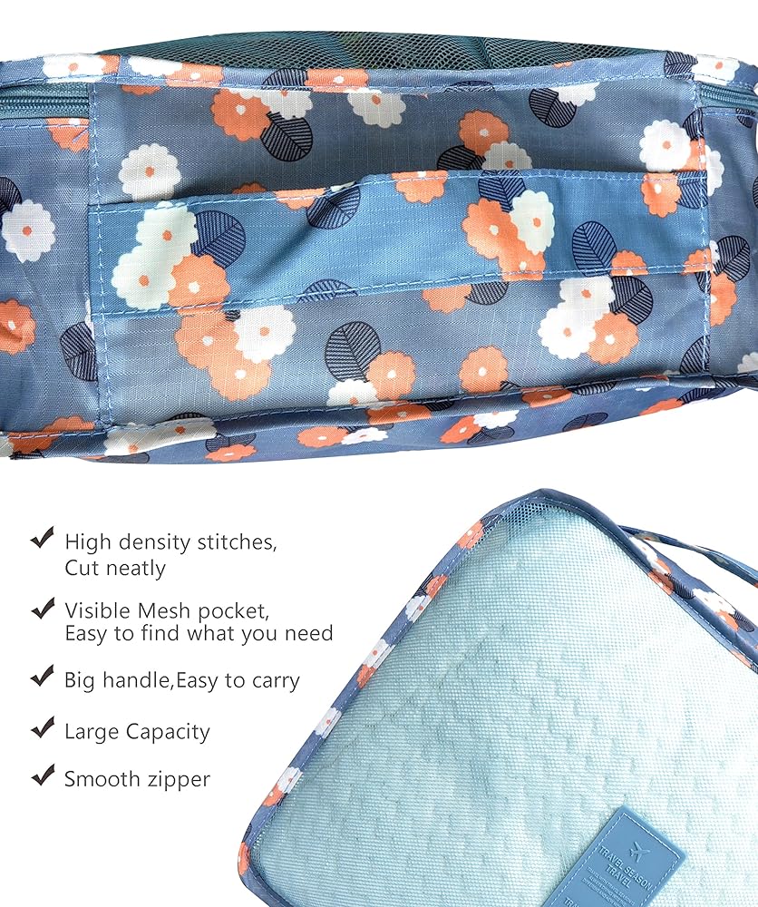 Vercord 7 Set Travel Packing Organizers Cubes Luggage Suitcase Organizer Bags