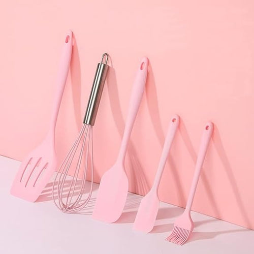 5 Pcs Kitchen Utensils Silicone Spatula Set