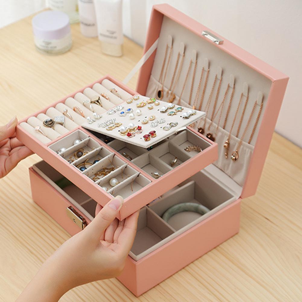 2Layer Leather Jewelry Organizer