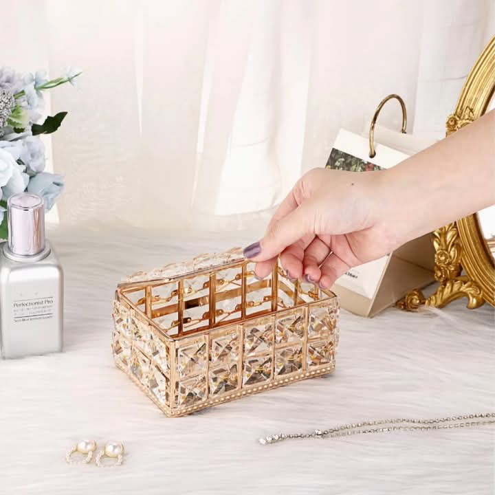 Light Luxury Metal Crystal Jewellery Storage organizer