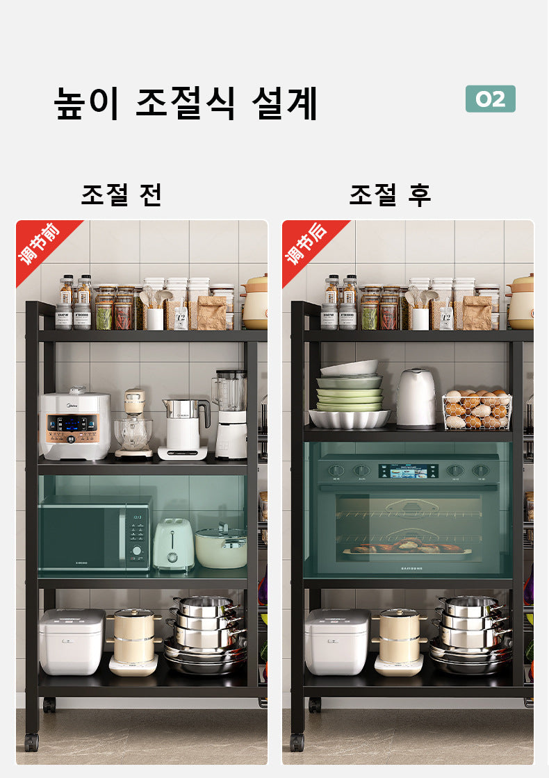 Four-layer Kitchen Basket Storage Rack