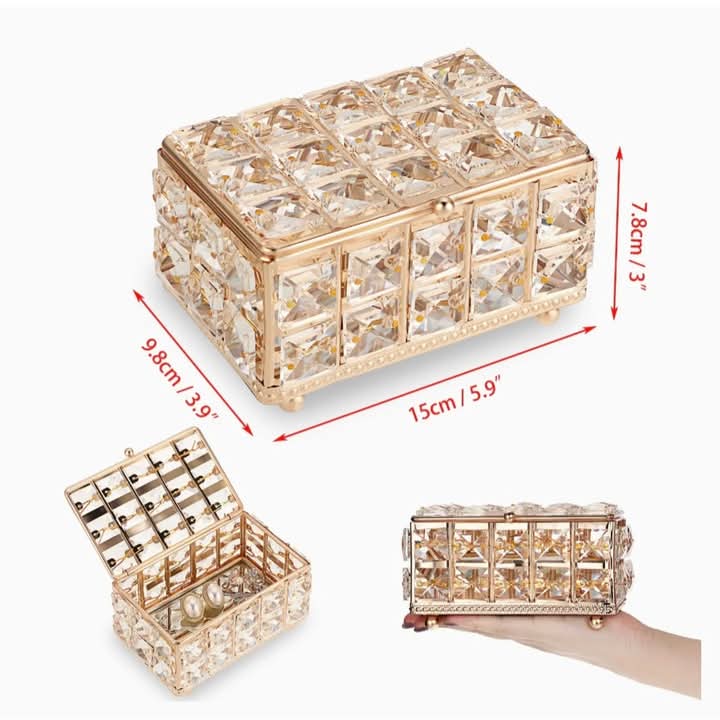 Light Luxury Metal Crystal Jewellery Storage organizer