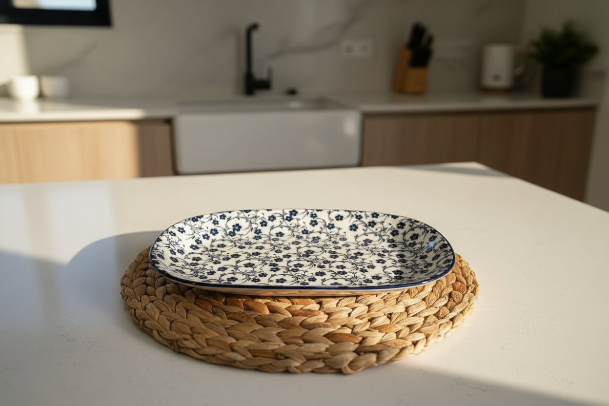 Danny Home Floral Oval Serving Platter