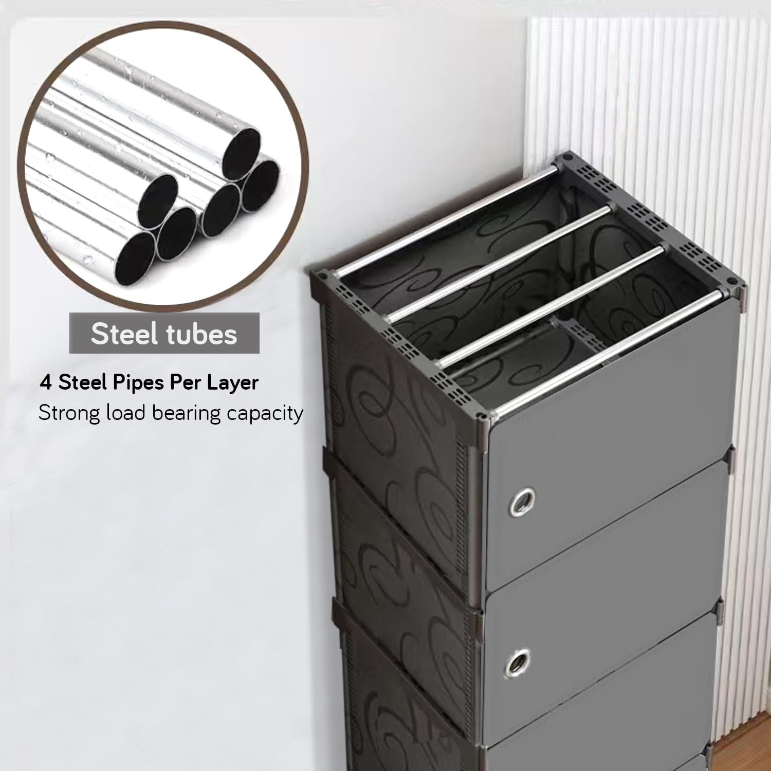 5-Tier Plastic Wardrobe Storage Organizer