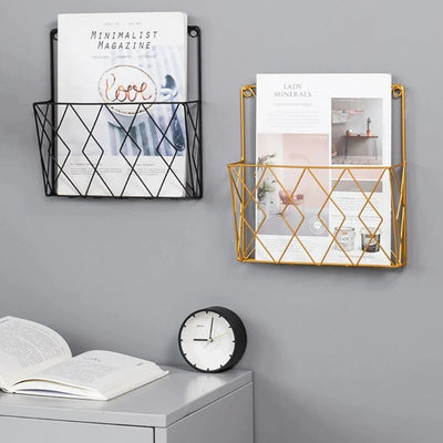 Magazines And Books Organizer - Black Metal