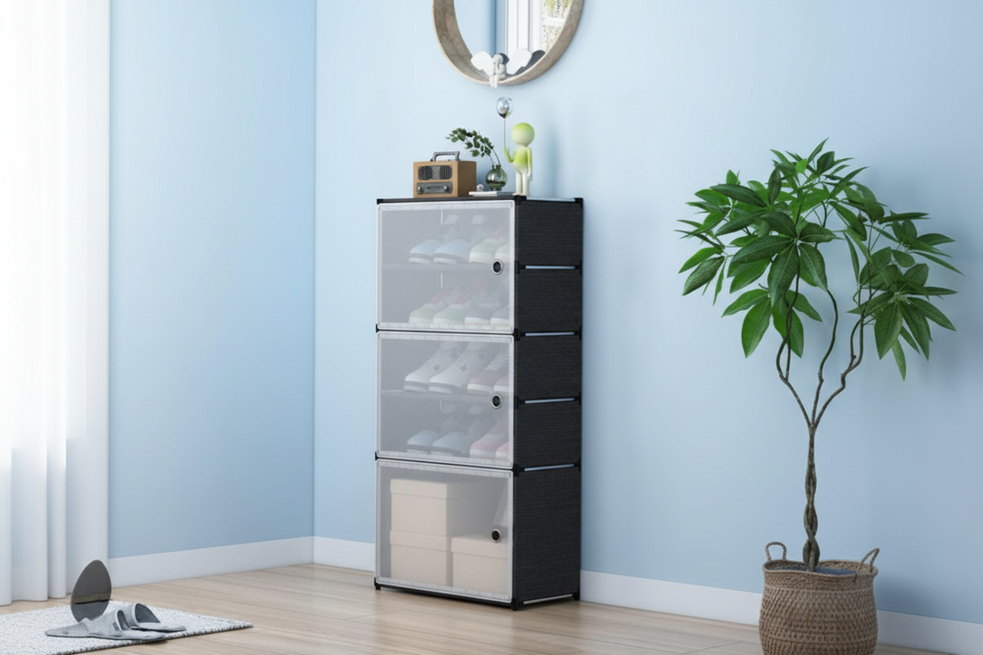 Shoe Storage Cabinet – Modern Stackable Organizer